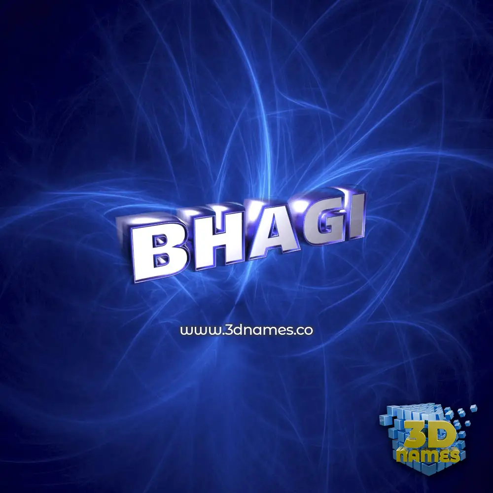 bhagi in Plasma style - 3D name wallpaper