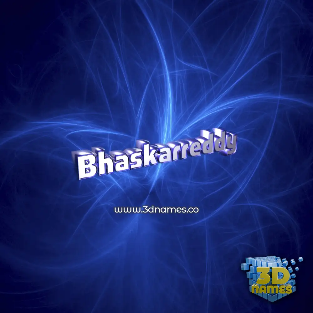 bhaskarreddy in Plasma style - 3D name wallpaper