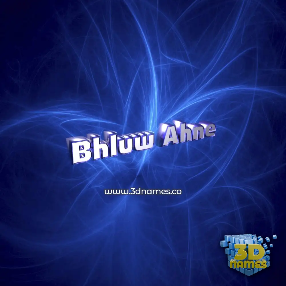 bhluw ahne in Plasma style - 3D name wallpaper