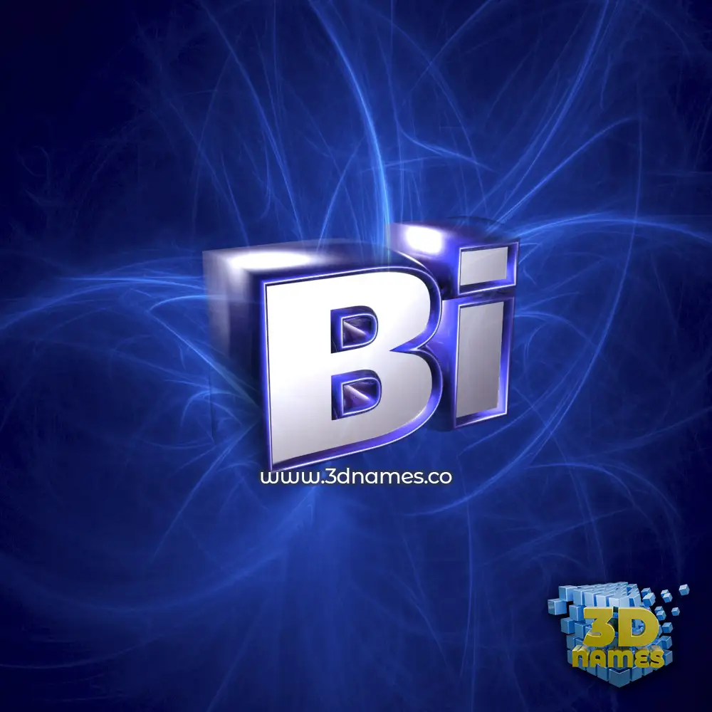 bi in Plasma style - 3D name wallpaper