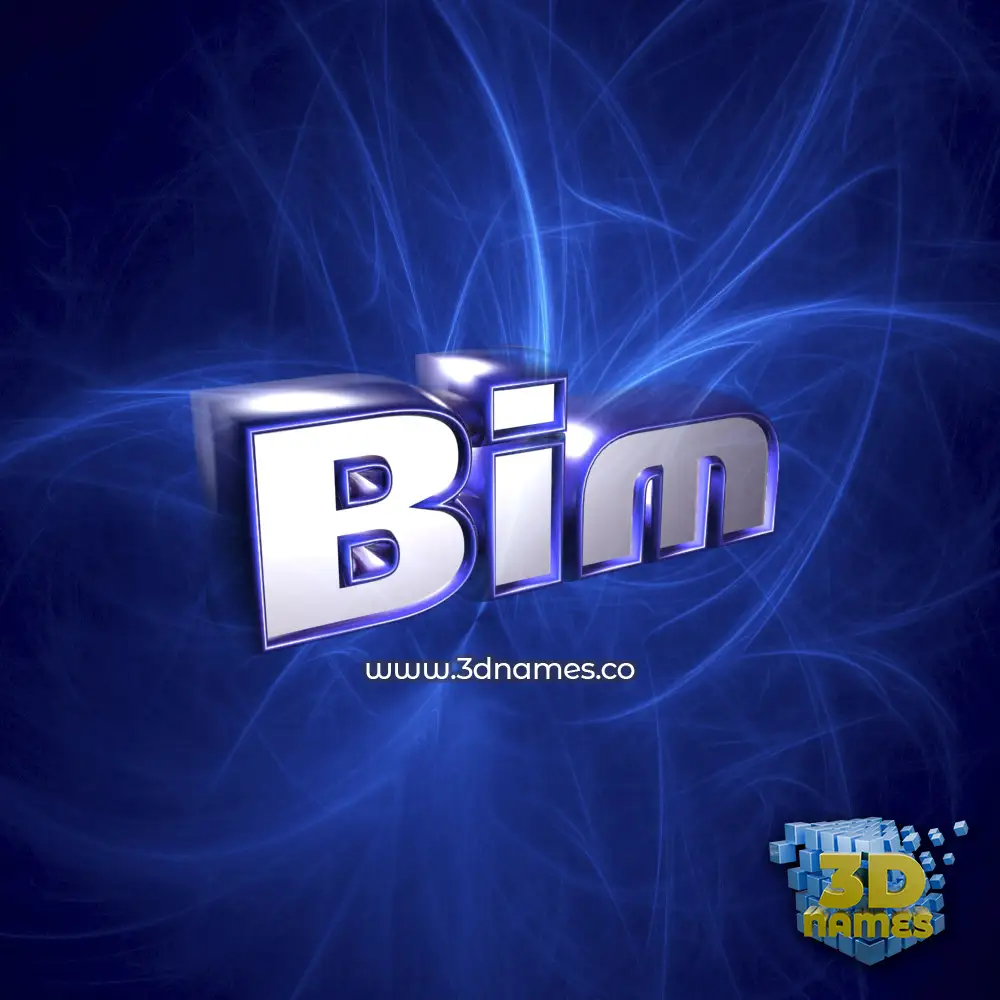 bim in Plasma style - 3D name wallpaper