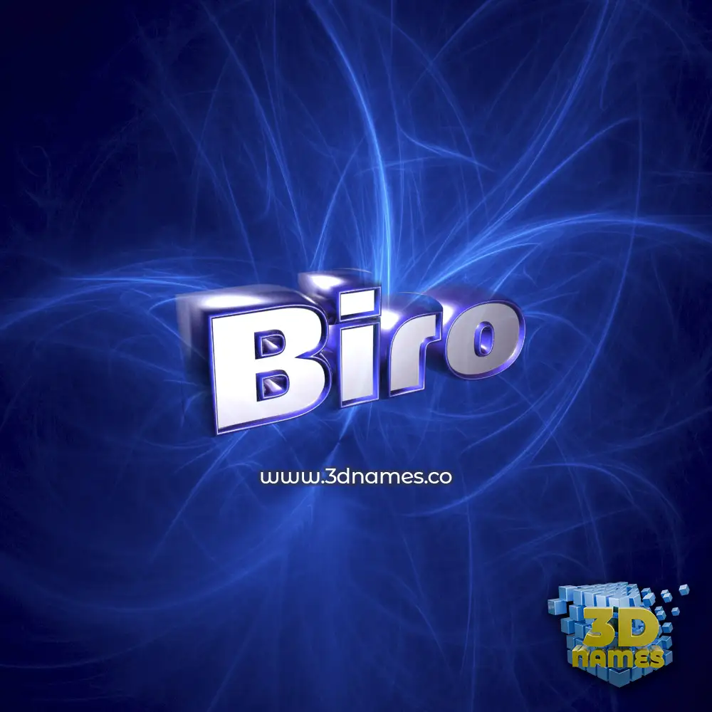 biro in Plasma style - 3D name wallpaper