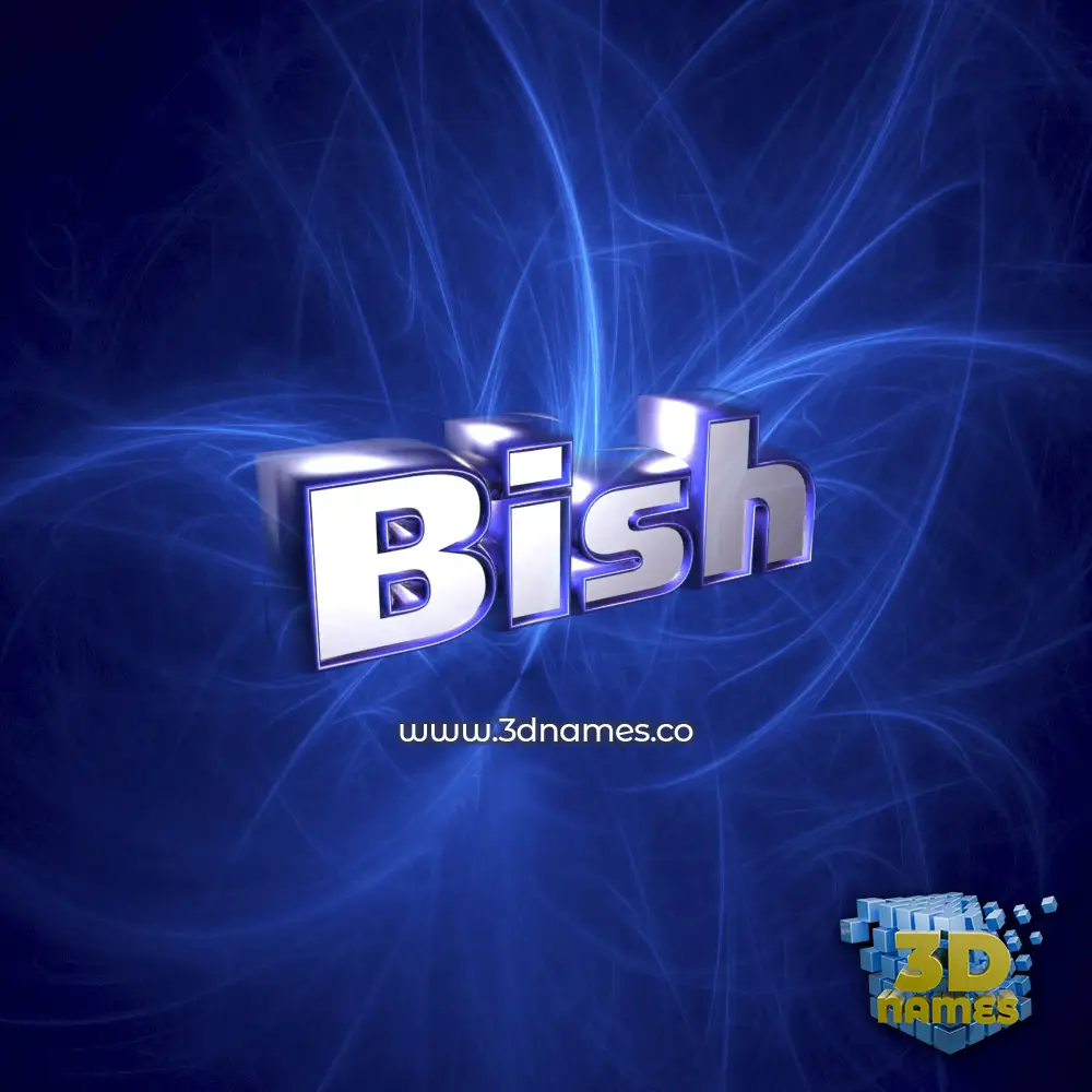 bish in Plasma style - 3D name wallpaper