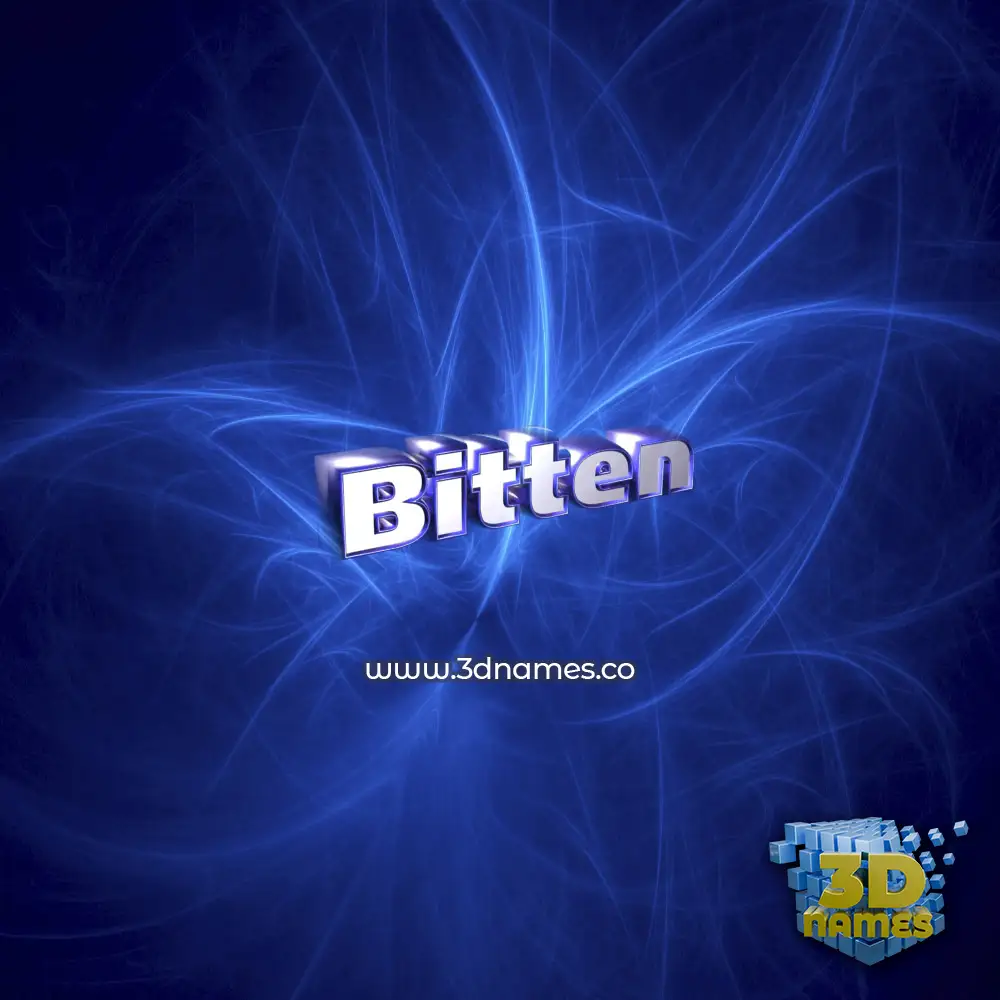 bitten in Plasma style - 3D name wallpaper