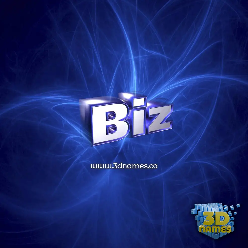 biz in Plasma style - 3D name wallpaper