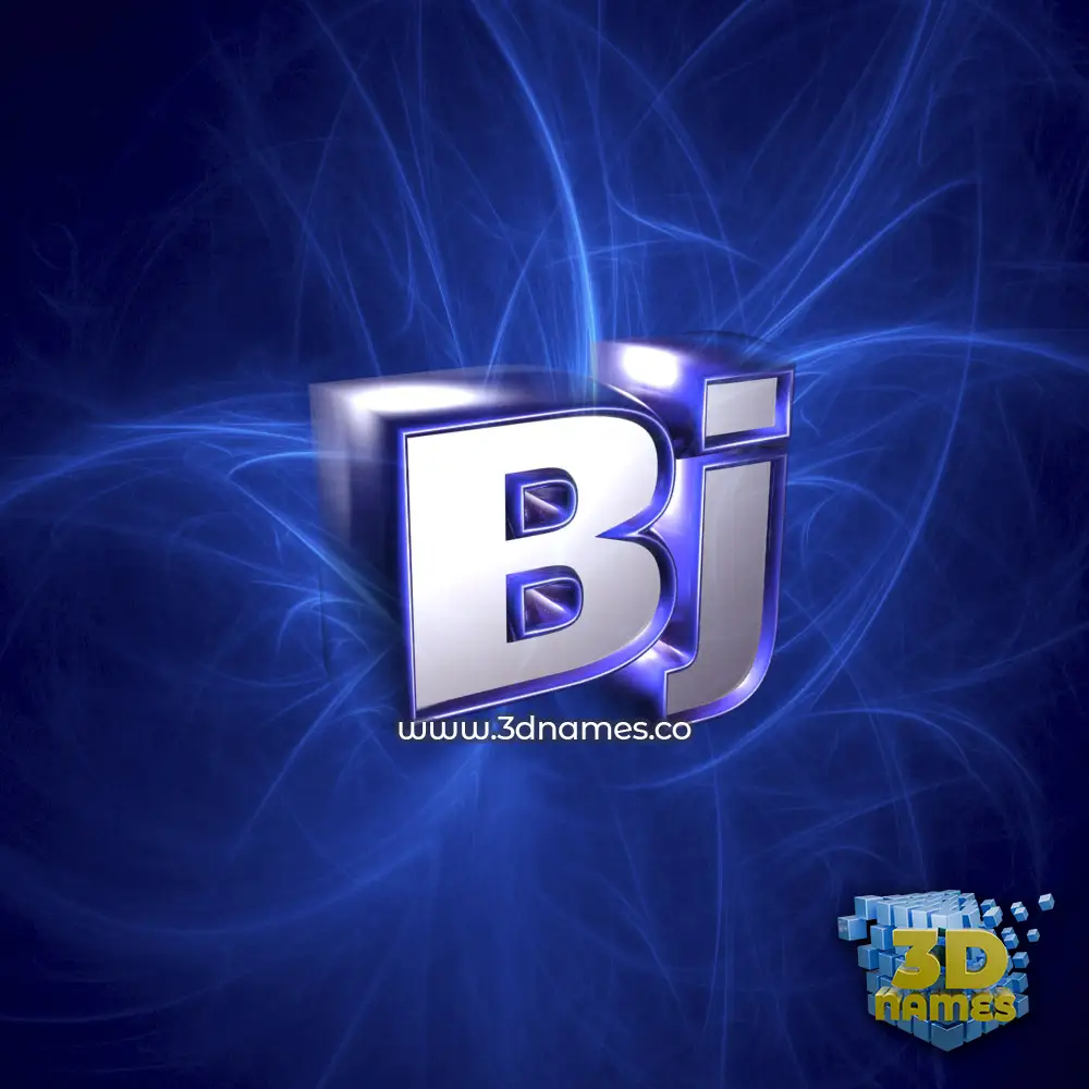 bj in Plasma style - 3D name wallpaper