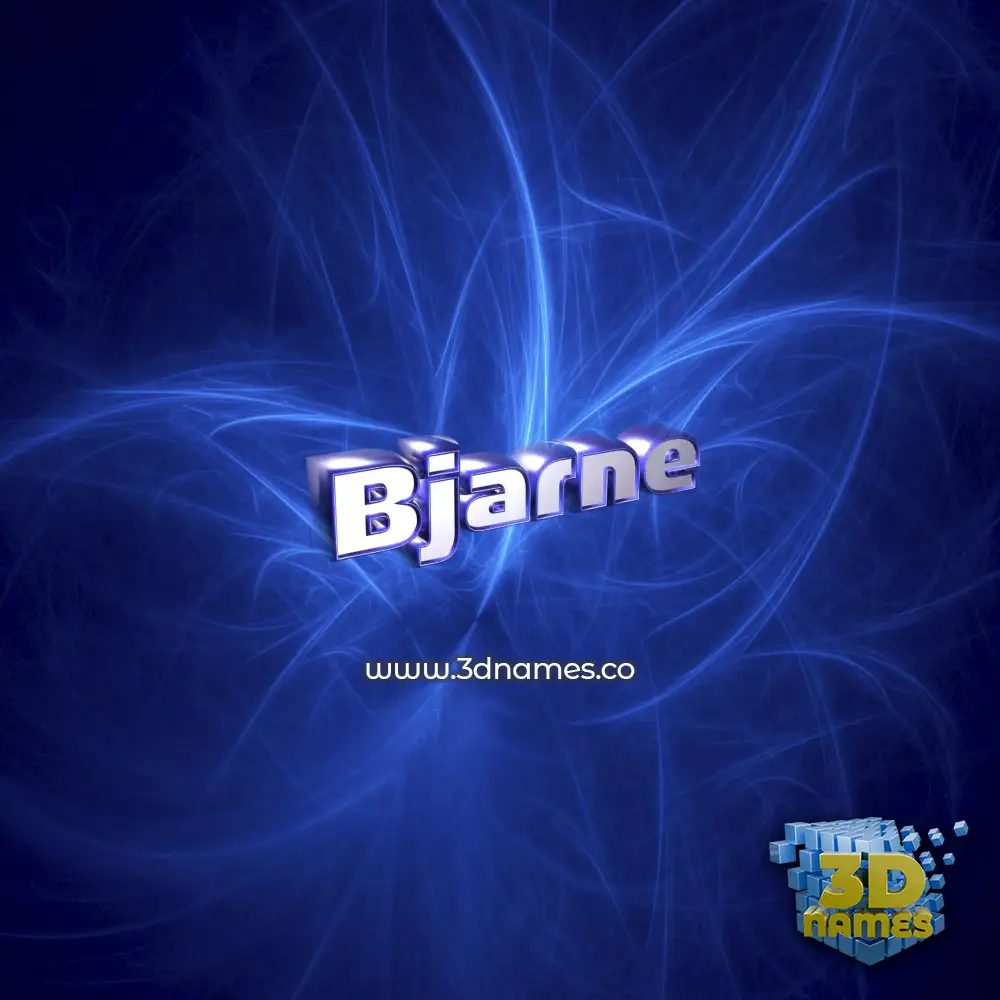 bjarne in Plasma style - 3D name wallpaper