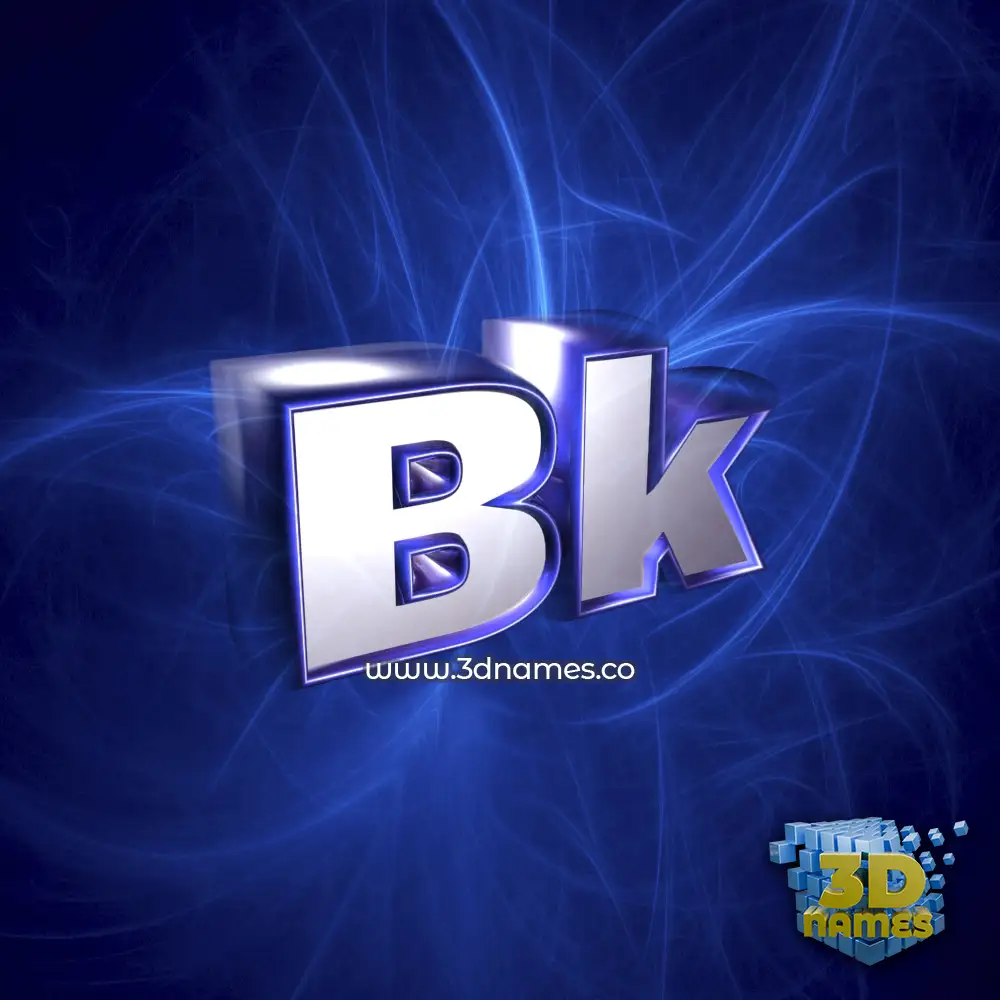 bk in Plasma style - 3D name wallpaper