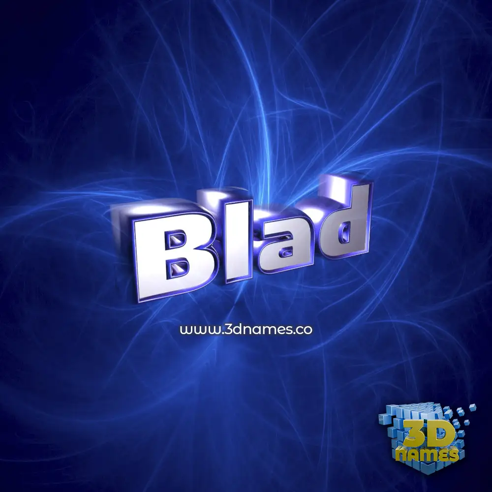 blad in Plasma style - 3D name wallpaper
