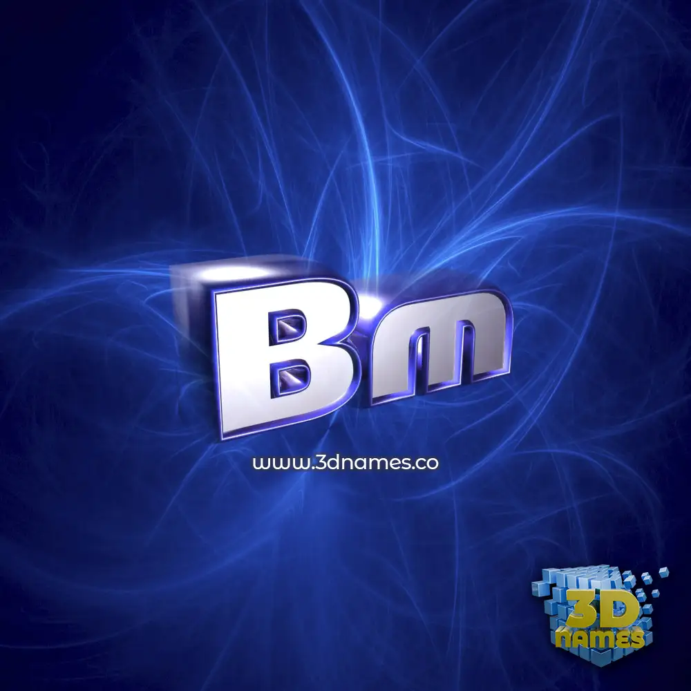 bm in Plasma style - 3D name wallpaper