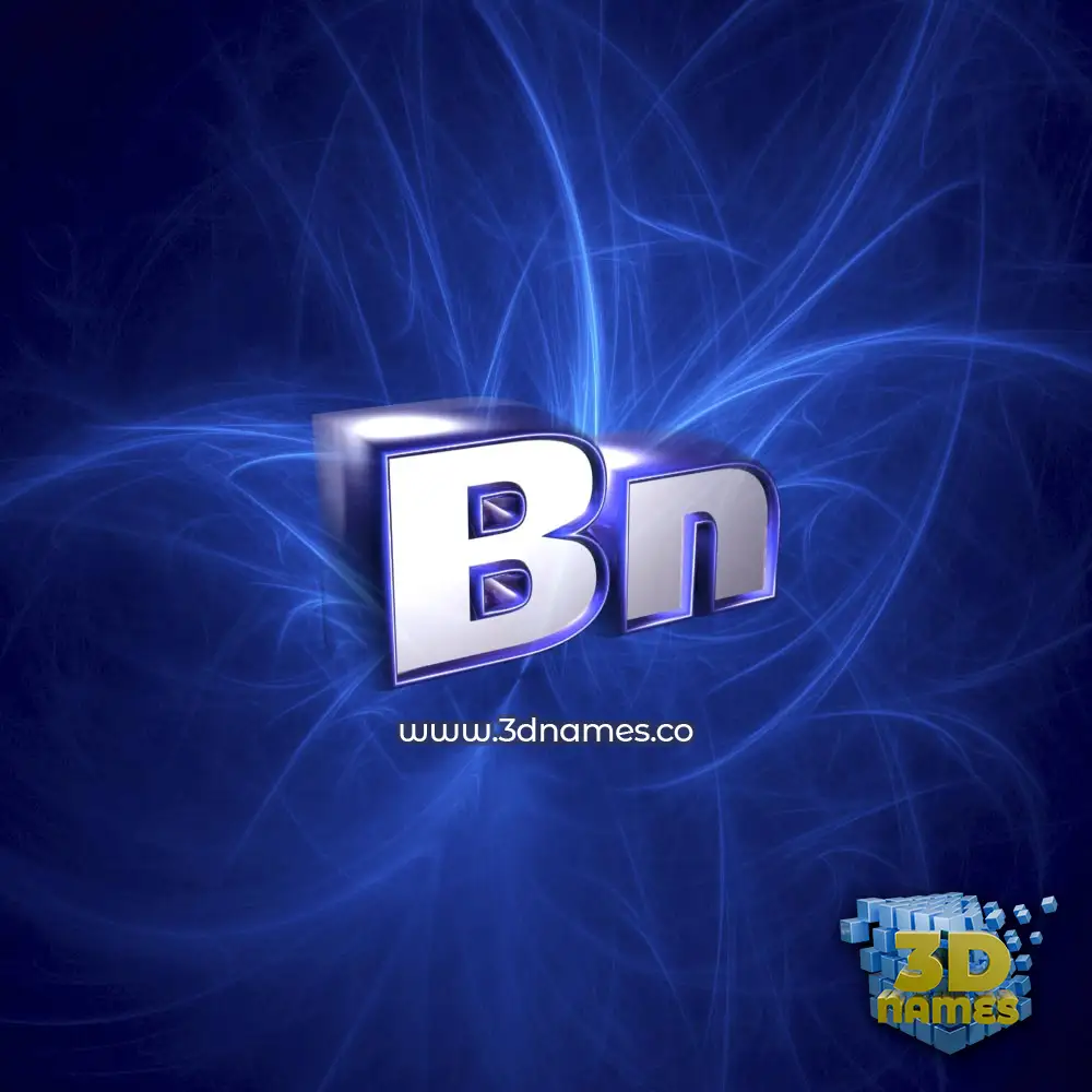 bn in Plasma style - 3D name wallpaper