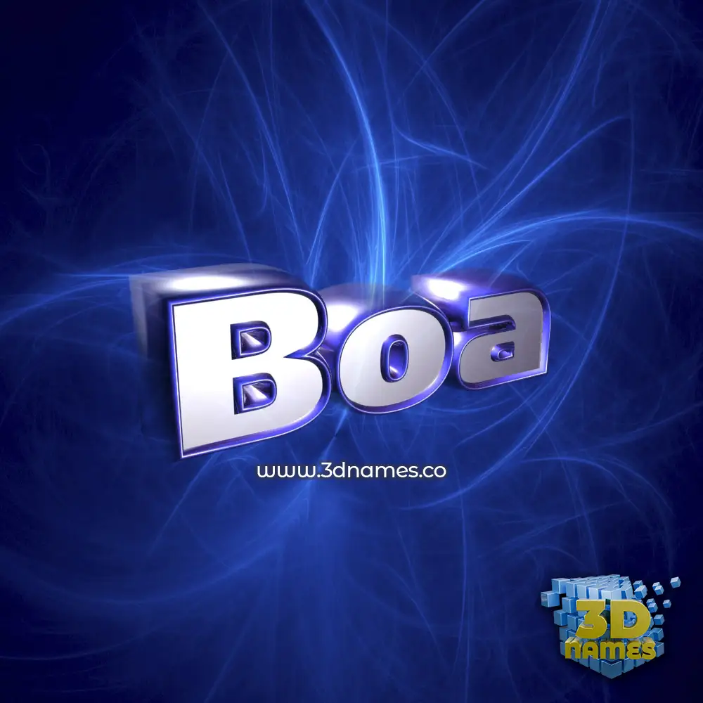 boa in Plasma style - 3D name wallpaper