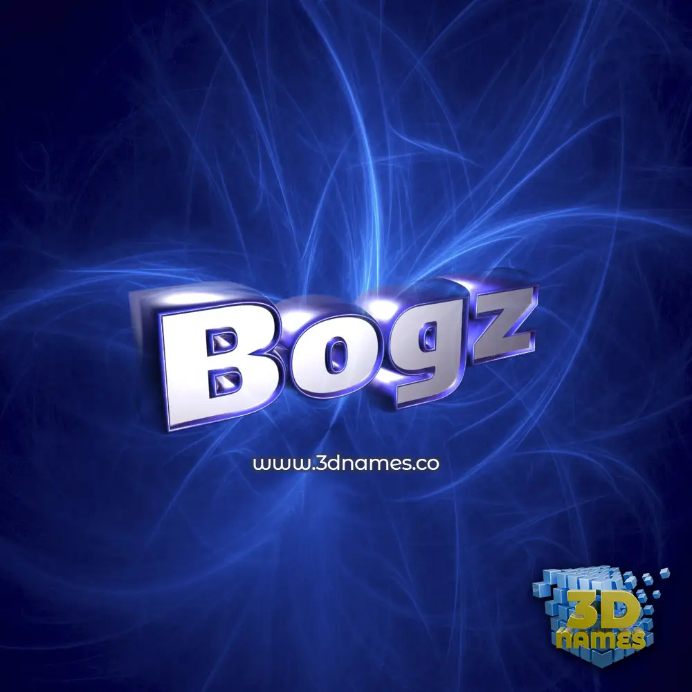 bogz in Plasma style - 3D name wallpaper