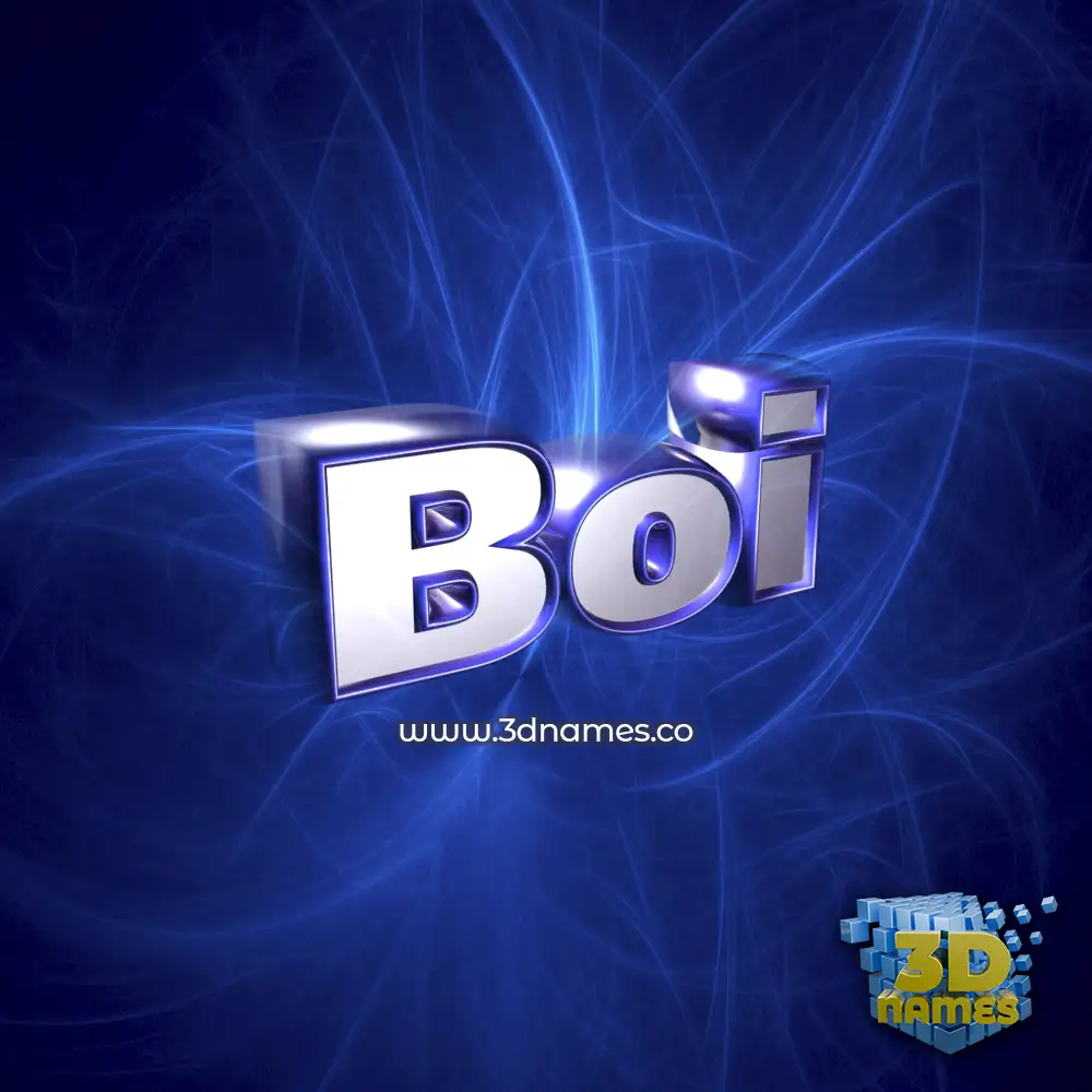 boi in Plasma style - 3D name wallpaper