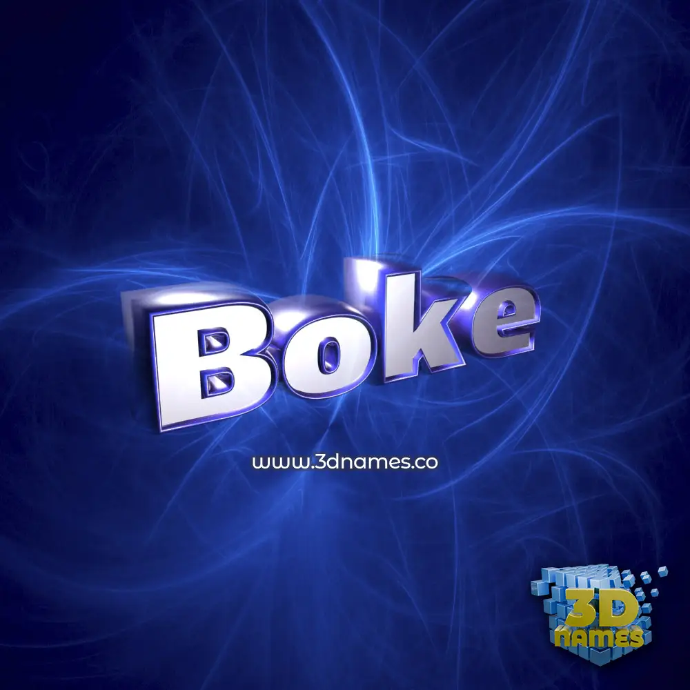 boke in Plasma style - 3D name wallpaper