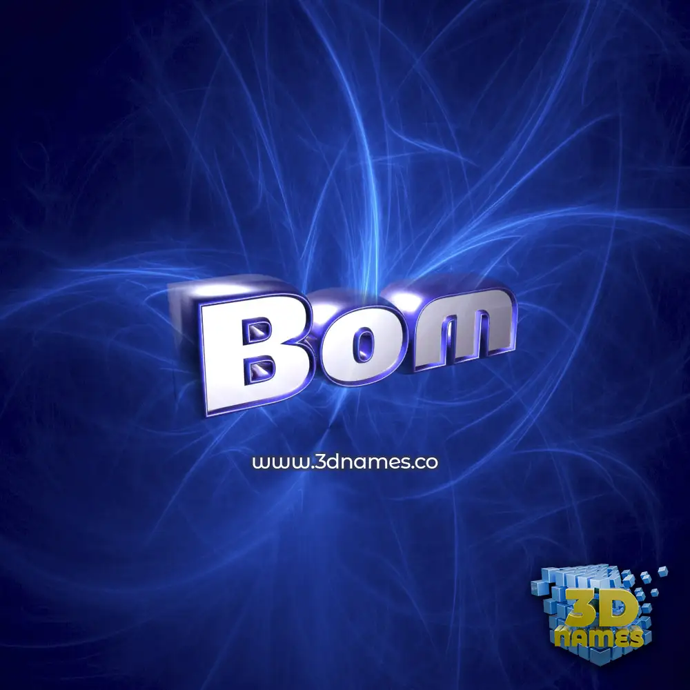 bom in Plasma style - 3D name wallpaper