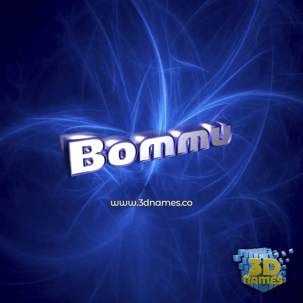 bommu in Plasma style - 3D name wallpaper