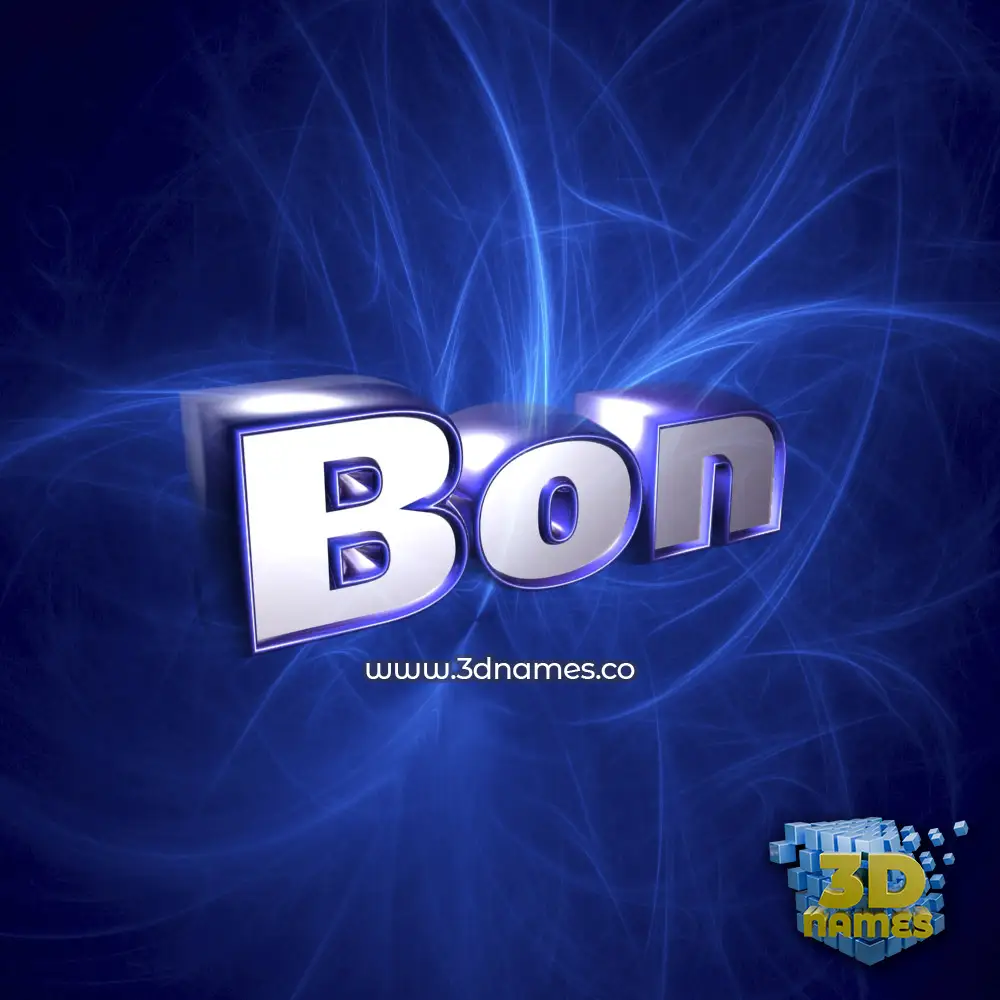 bon in Plasma style - 3D name wallpaper