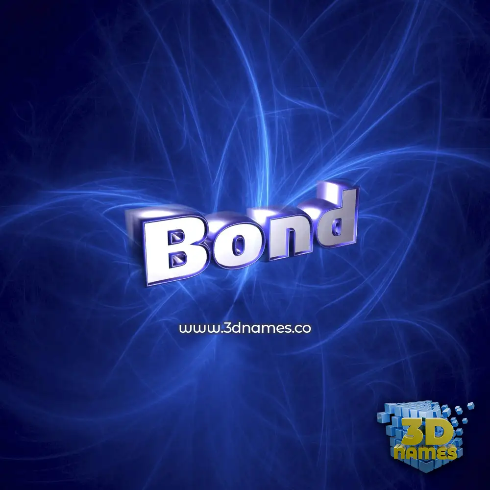 bond in Plasma style - 3D name wallpaper