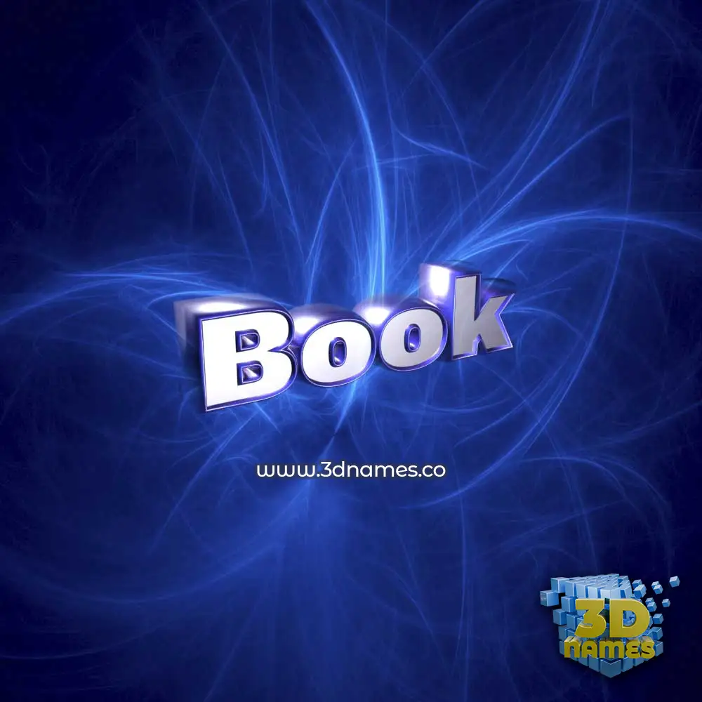 book in Plasma style - 3D name wallpaper