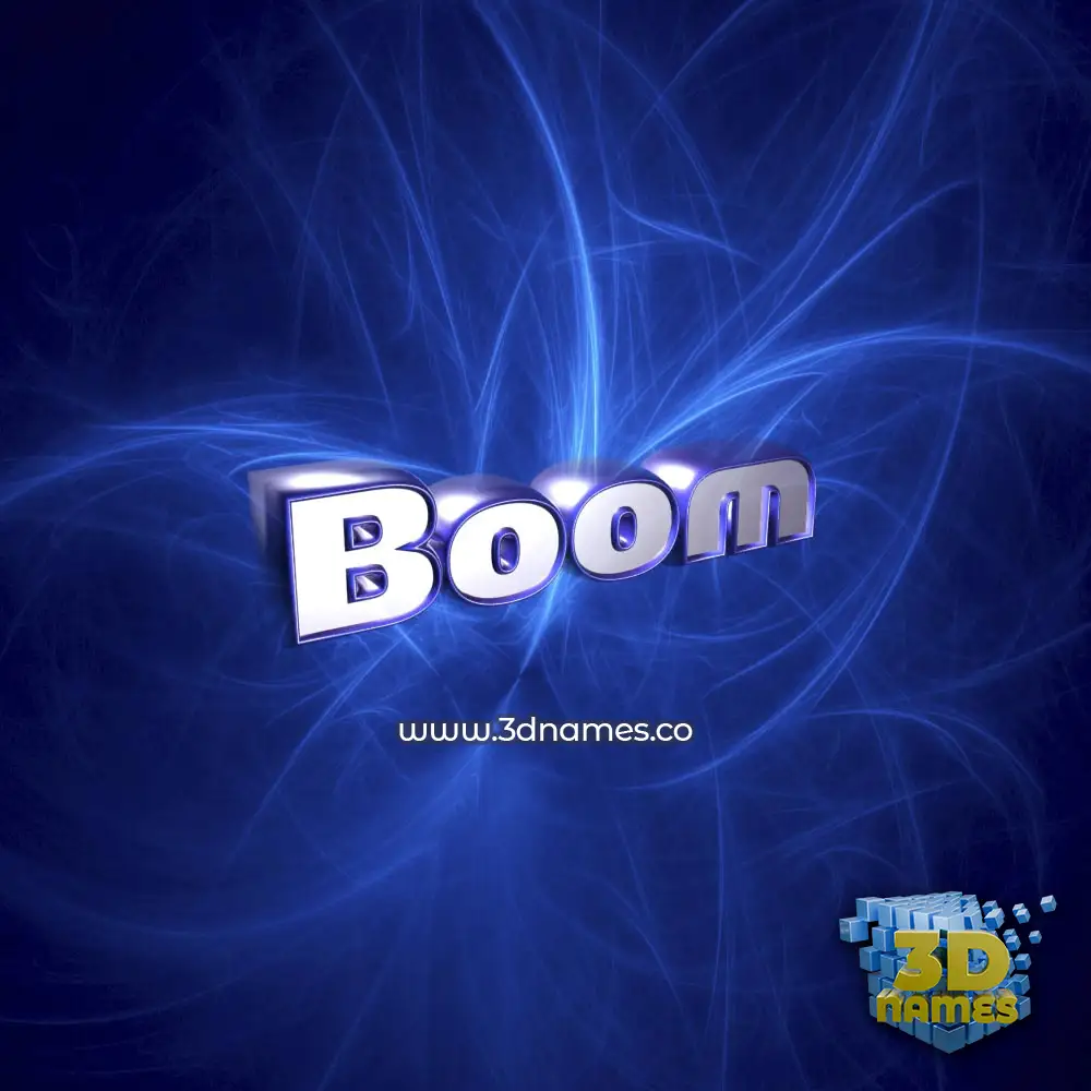 boom in Plasma style - 3D name wallpaper