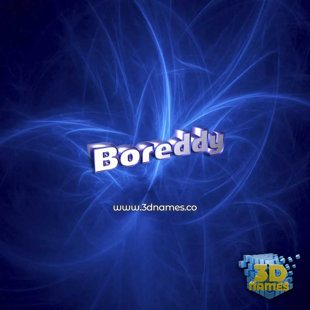 boreddy in Plasma style - 3D name wallpaper