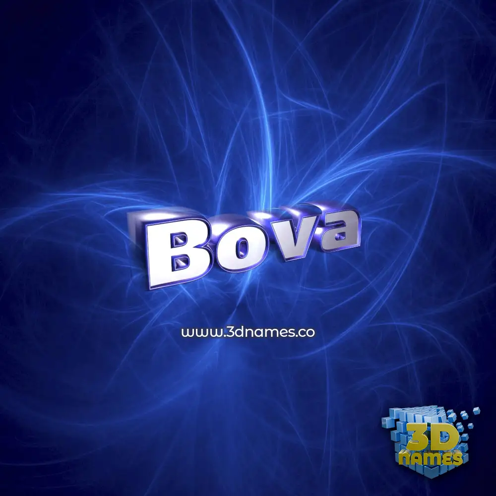 bova in Plasma style - 3D name wallpaper