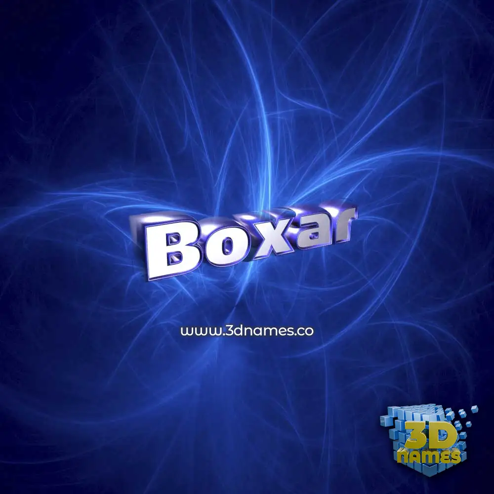 boxar in Plasma style - 3D name wallpaper