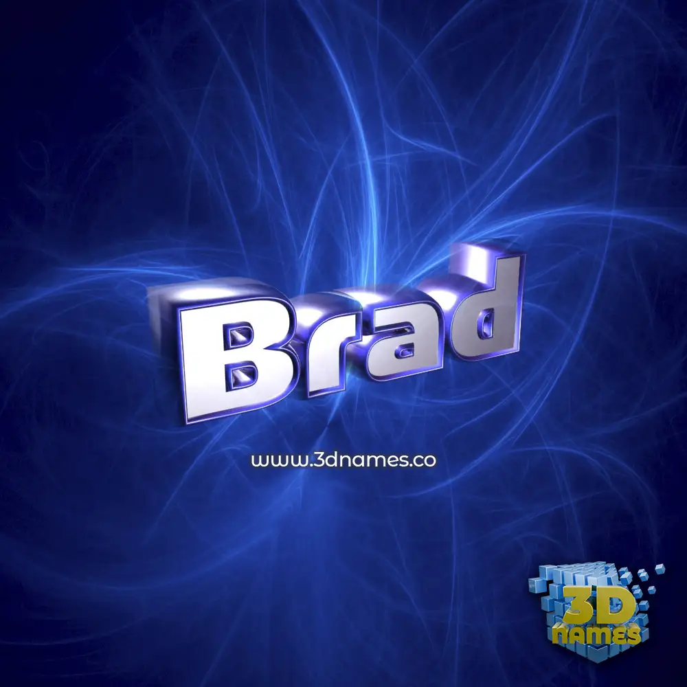 brad in Plasma style - 3D name wallpaper
