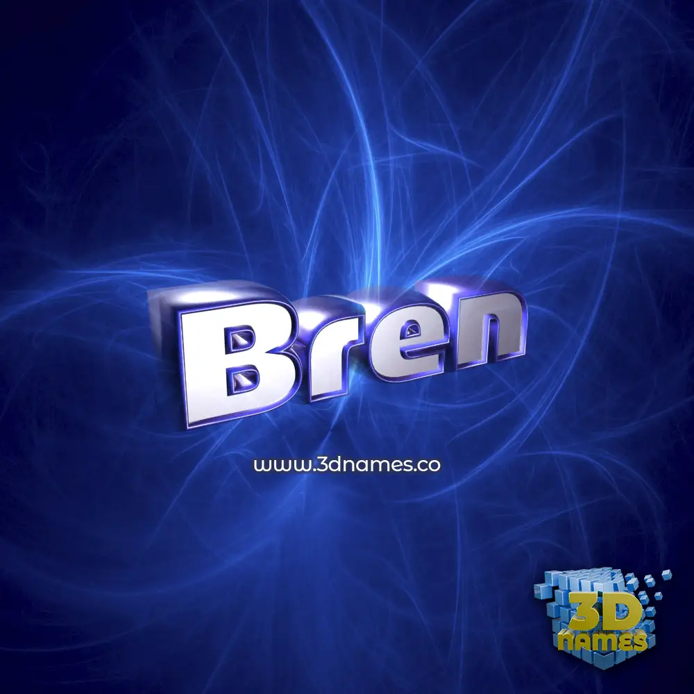 bren in Plasma style - 3D name wallpaper