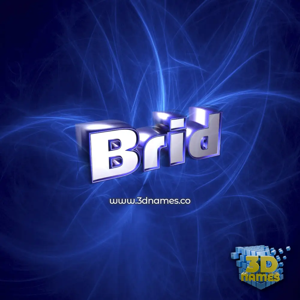 brid in Plasma style - 3D name wallpaper