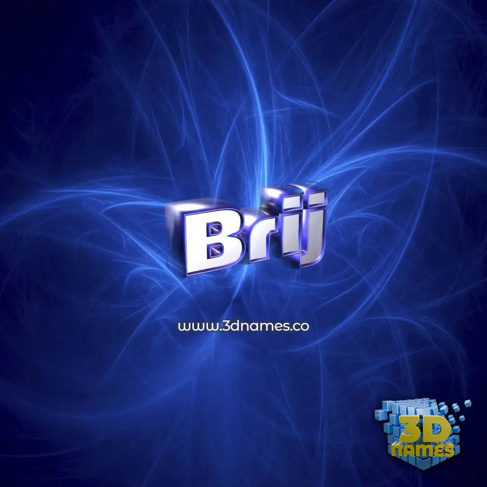 brij in Plasma style - 3D name wallpaper