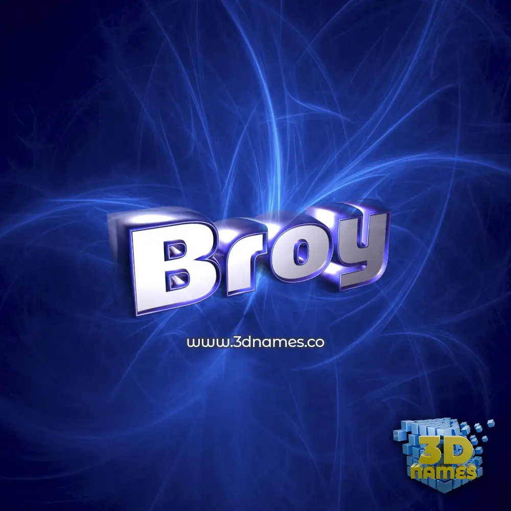 broy in Plasma style - 3D name wallpaper