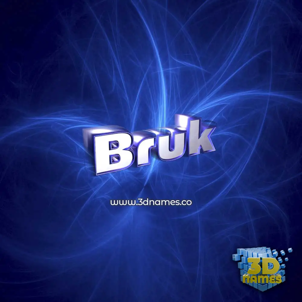 bruk in Plasma style - 3D name wallpaper