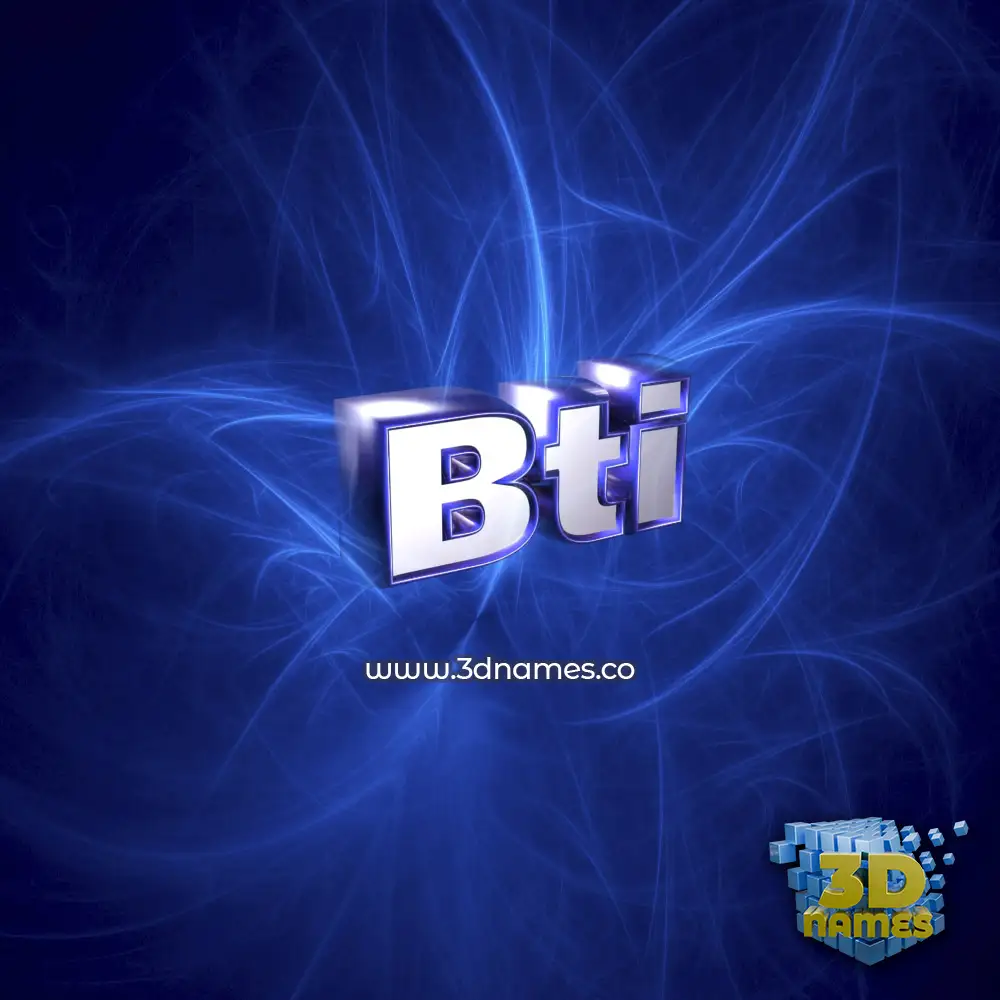 bti in Plasma style - 3D name wallpaper