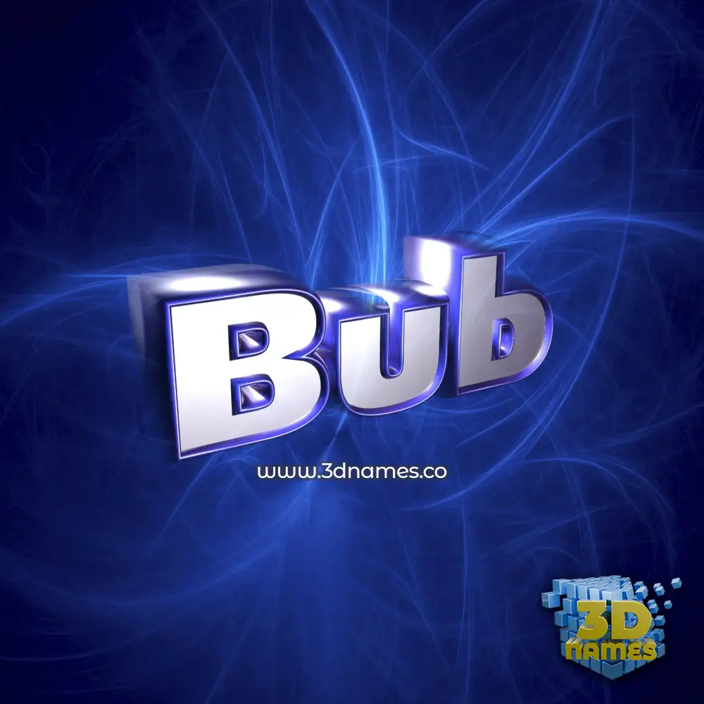 bub in Plasma style - 3D name wallpaper