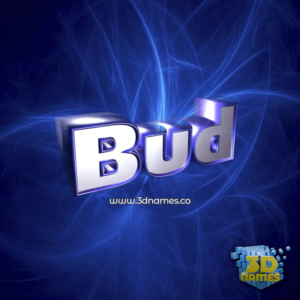 bud in Plasma style - 3D name wallpaper