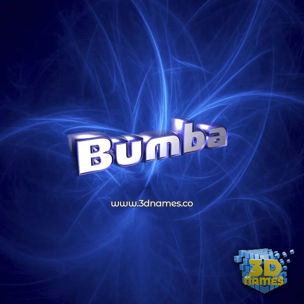 bumba in Plasma style - 3D name wallpaper