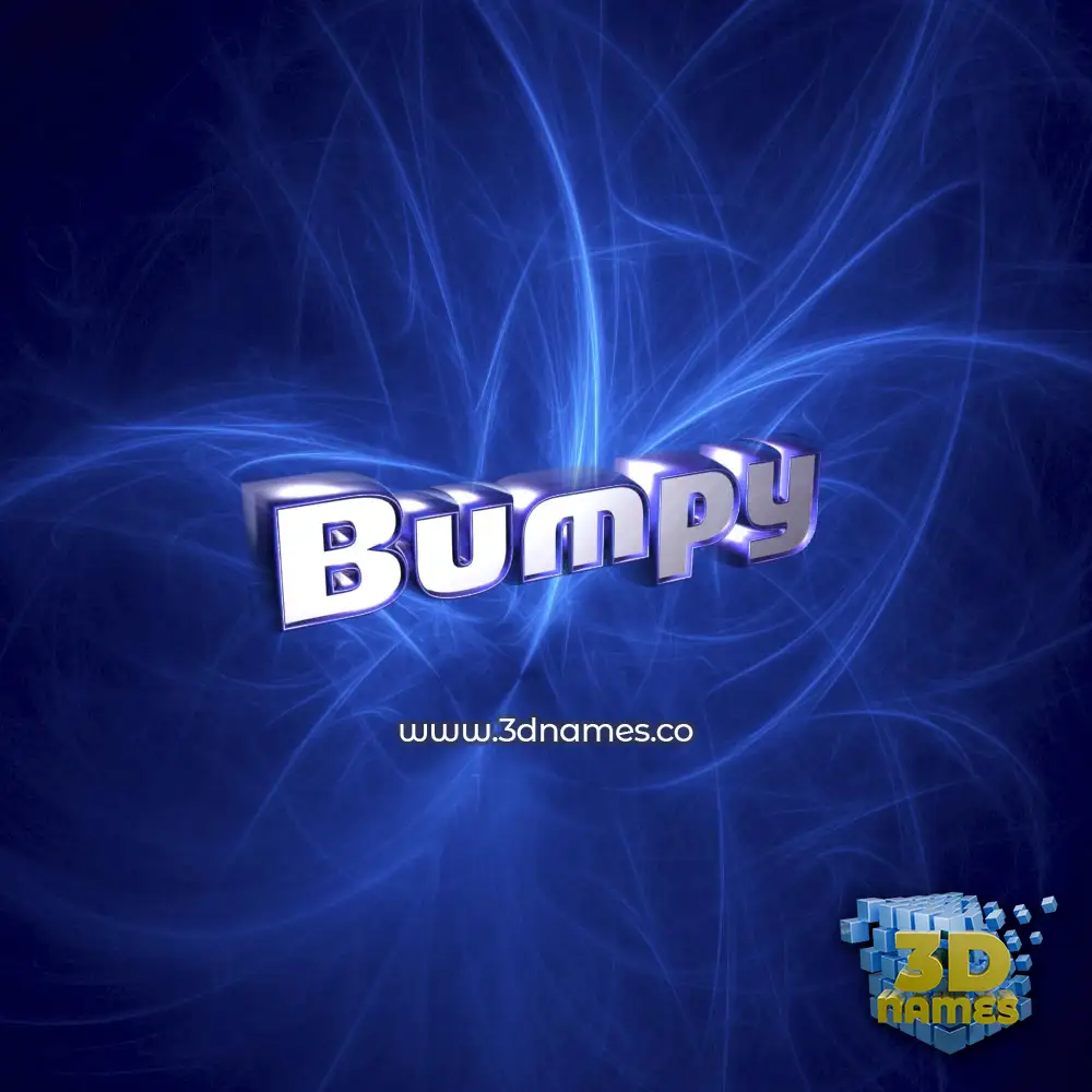 bumpy in Plasma style - 3D name wallpaper