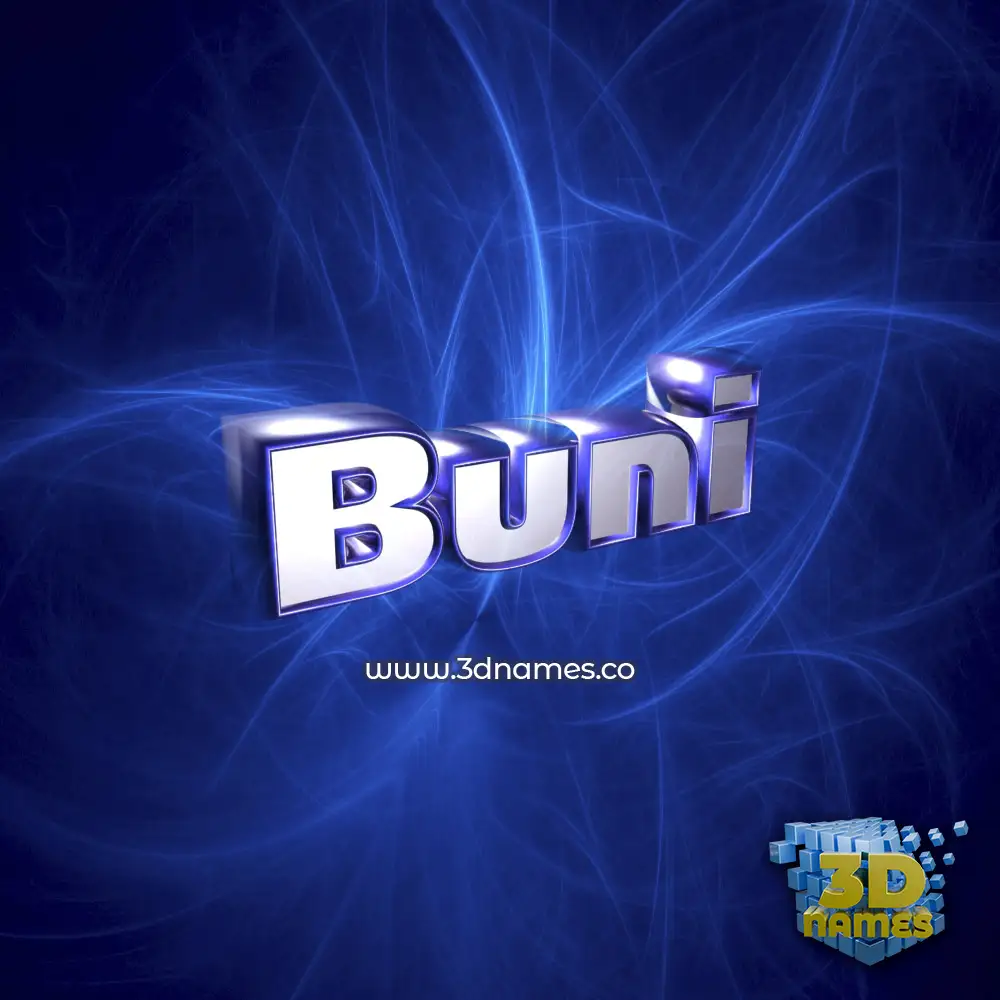 buni in Plasma style - 3D name wallpaper