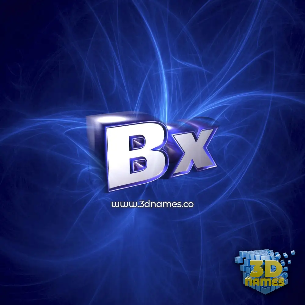 bx in Plasma style - 3D name wallpaper