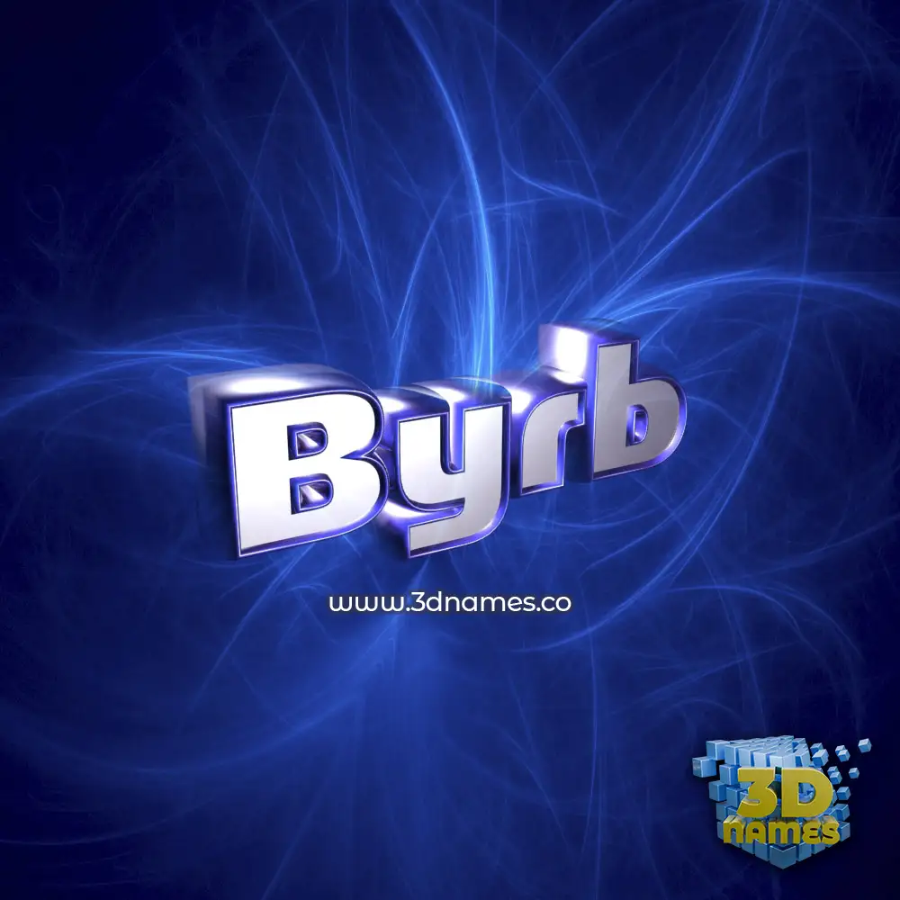 byrb in Plasma style - 3D name wallpaper