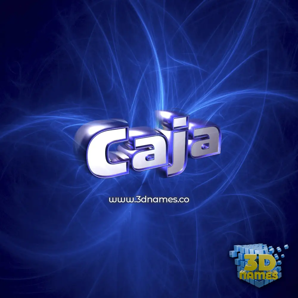 caja in Plasma style - 3D name wallpaper