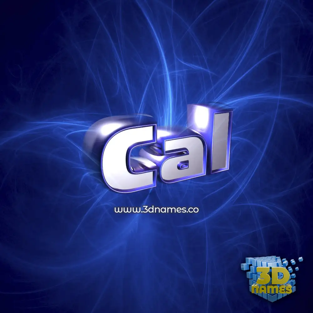 cal in Plasma style - 3D name wallpaper