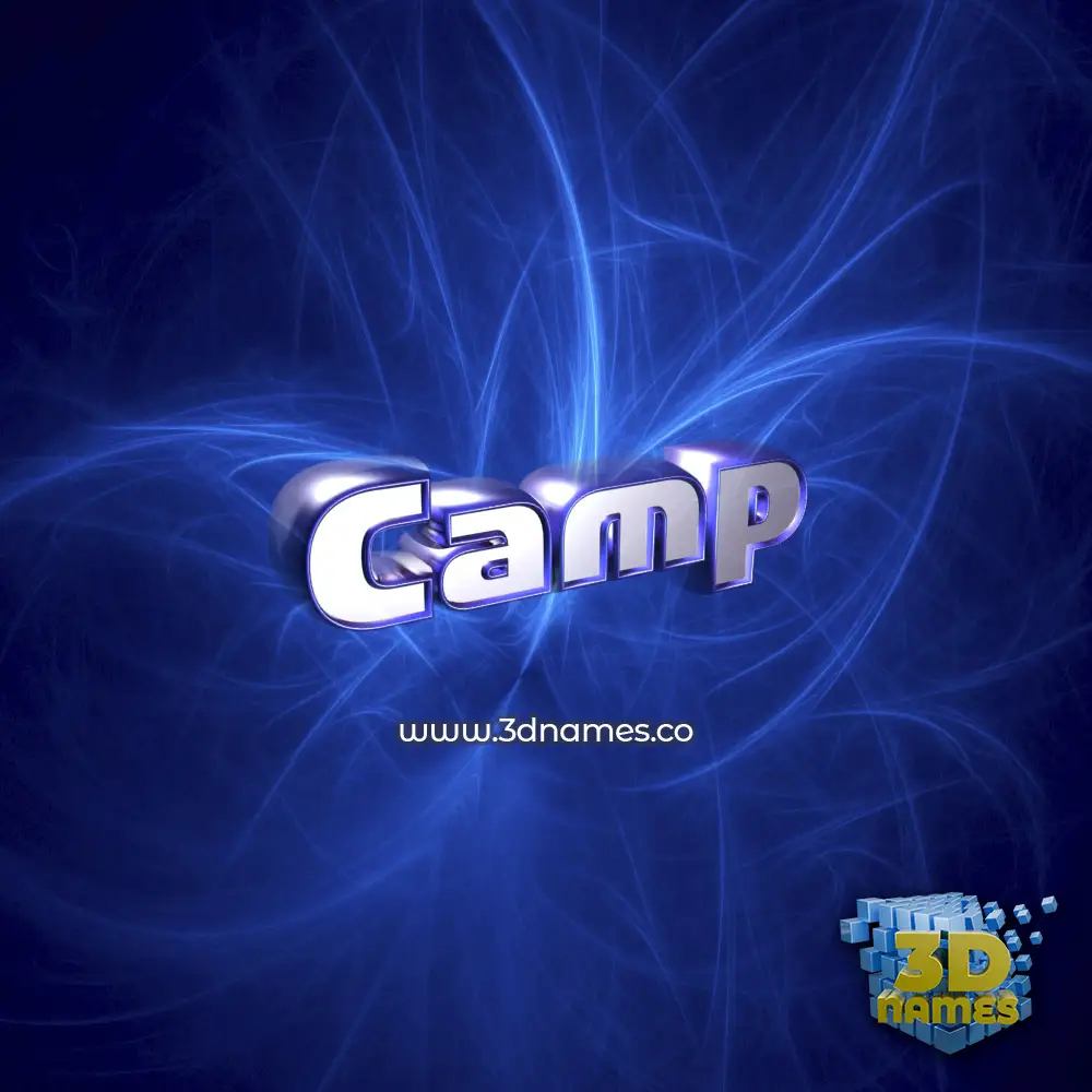 camp in Plasma style - 3D name wallpaper
