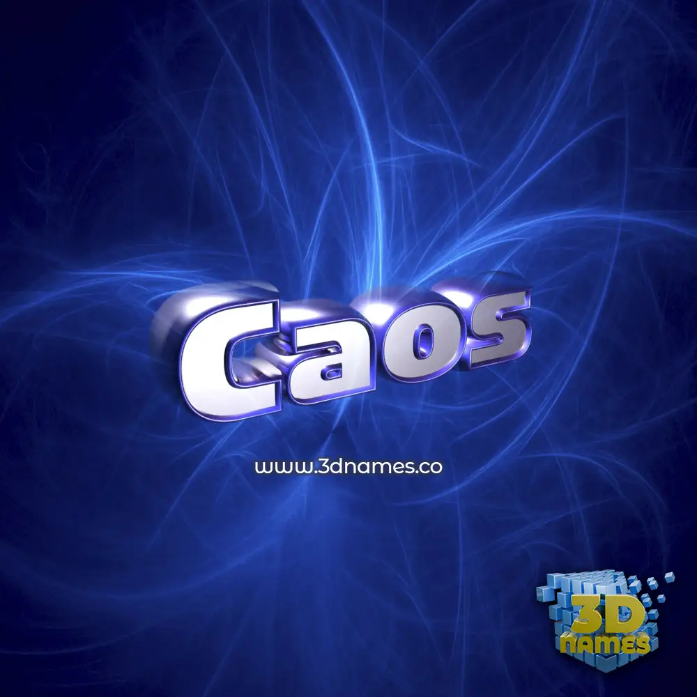 caos in Plasma style - 3D name wallpaper