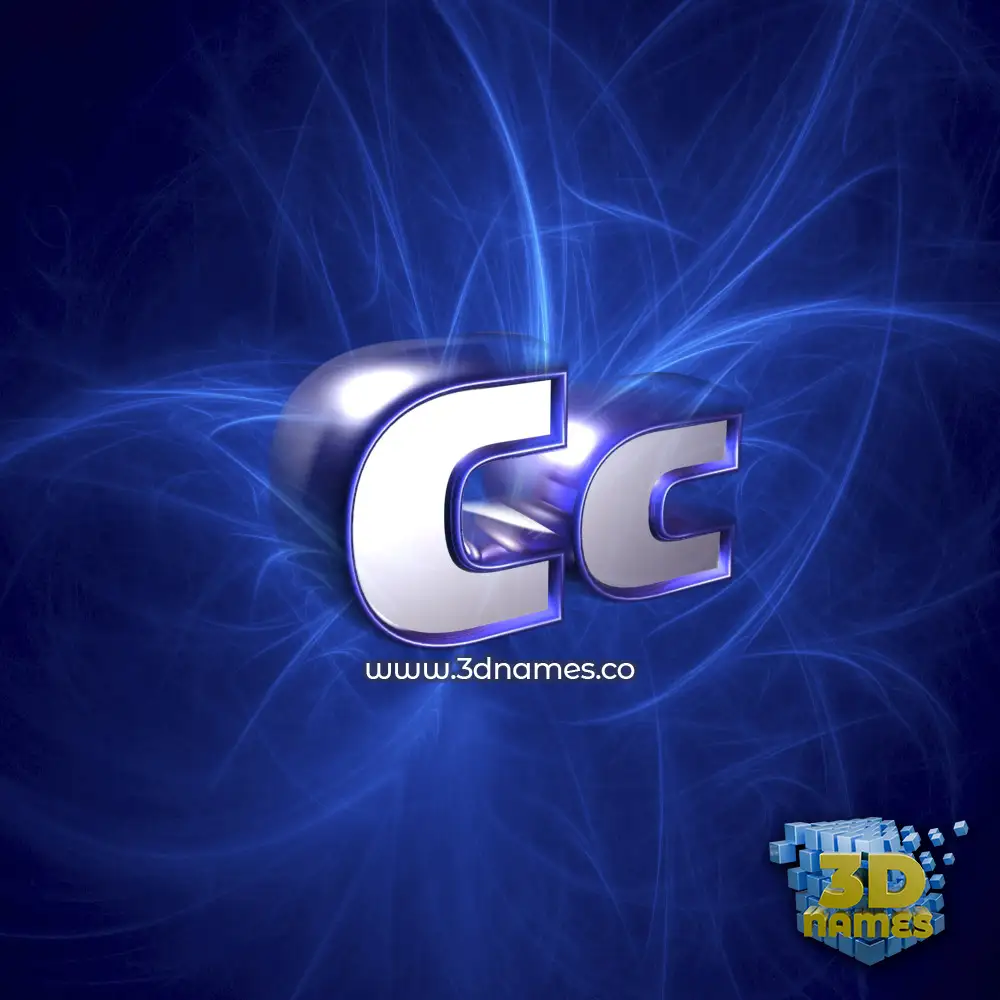 cc in Plasma style - 3D name wallpaper