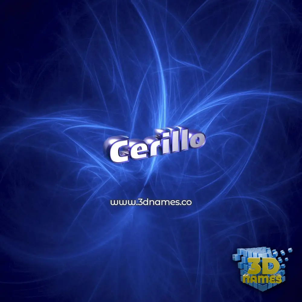 cerillo in Plasma style - 3D name wallpaper