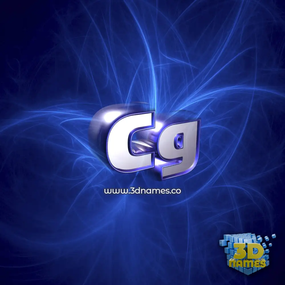 cg in Plasma style - 3D name wallpaper