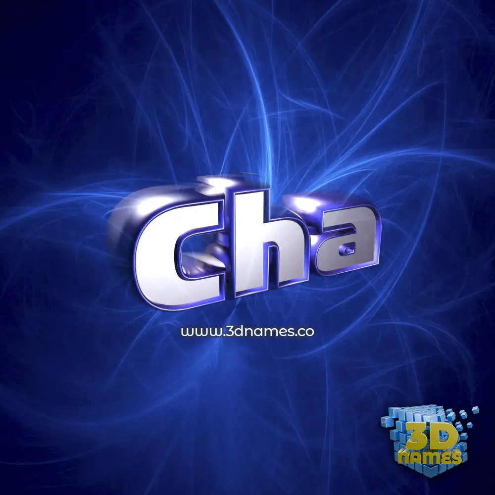 cha in Plasma style - 3D name wallpaper